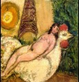 Naked on a white cock contemporary Marc Chagall